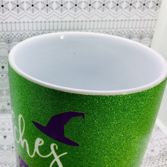 Halloween Witches Brew Green Glitter Mug 22 oz - Picture 4 of 9